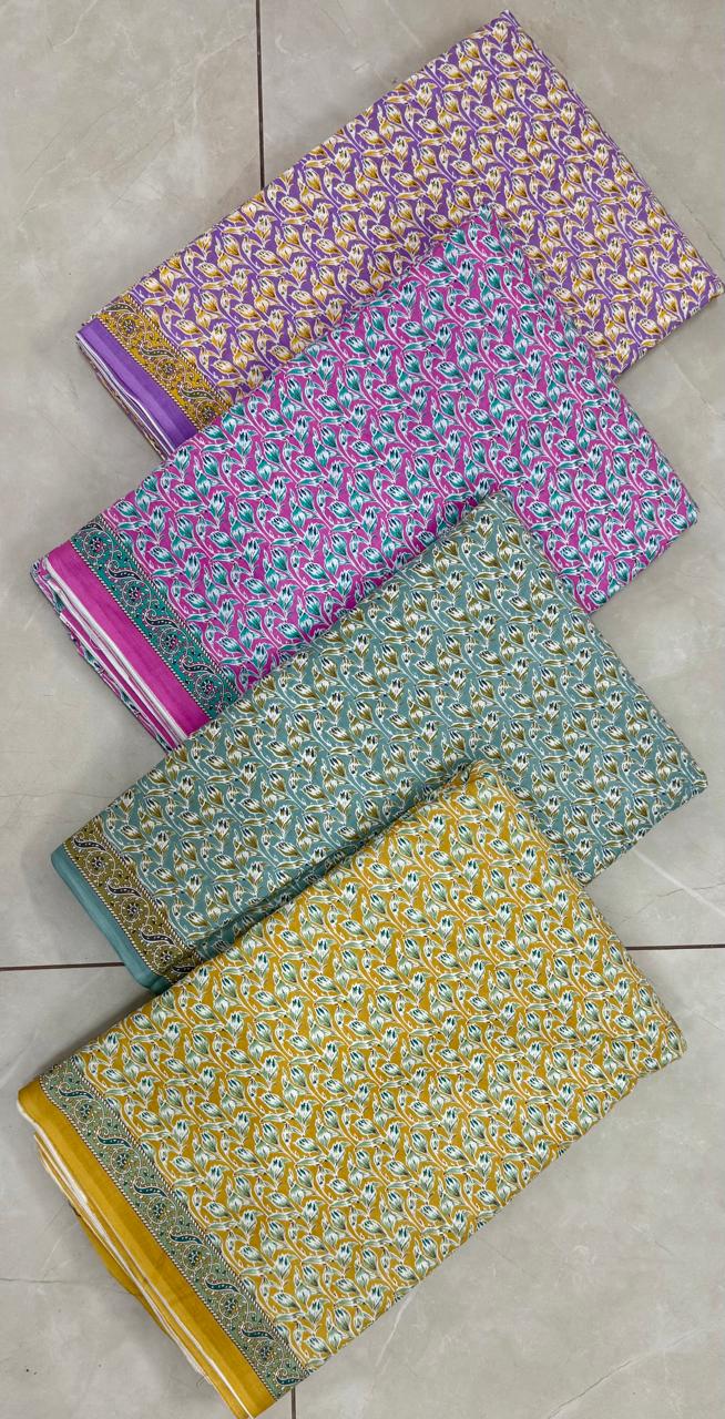 Jaipuri Printed Cotton Fabric for Kaftan & Kurti